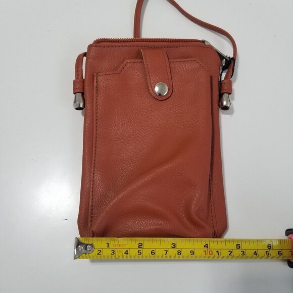 NWT Design Crossbody Retractable Strap Mini Purse Color Brown - Picture 8 of 10